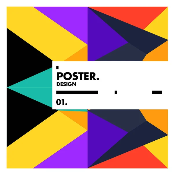Vector Geometrische Kleurrijke Patroon Voor Poster Banner Ontwerp Sjablonen — Stockvector