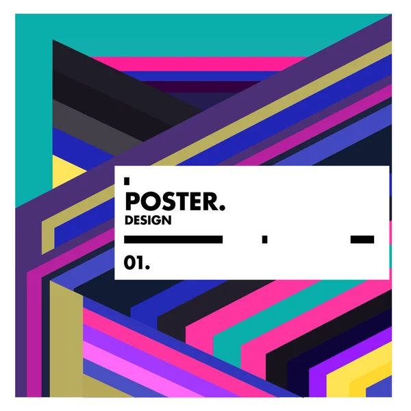 Vector Geometrische Kleurrijke Patroon Voor Poster Banner Ontwerp Sjabloon — Stockvector