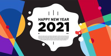 2021 yılındaki parti ve kutlamalar için vektör soyut geometrik arkaplan