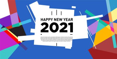 2021 yılındaki parti ve kutlamalar için vektör soyut geometrik arkaplan