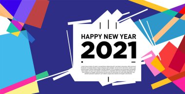 2021 yılındaki parti ve kutlamalar için vektör soyut geometrik arkaplan