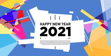 2021 yılındaki parti ve kutlamalar için vektör soyut geometrik arkaplan