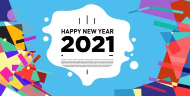 2021 yılındaki parti ve kutlamalar için vektör soyut geometrik arkaplan