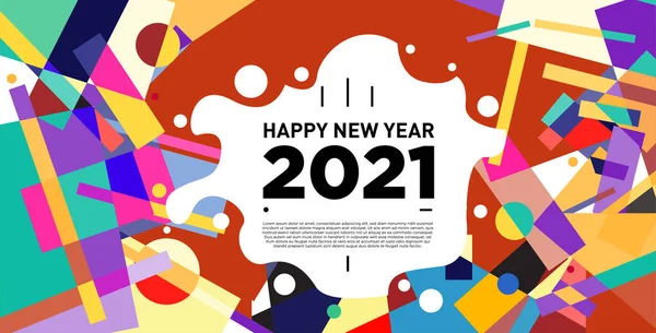 2021 yılındaki parti ve kutlamalar için vektör soyut geometrik arkaplan