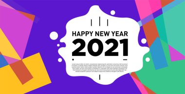 2021 yılındaki parti ve kutlamalar için vektör soyut geometrik arkaplan