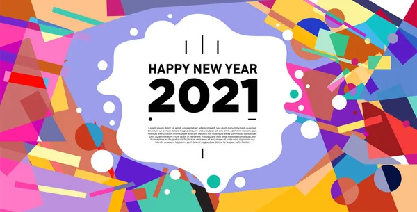 2021 yılındaki parti ve kutlamalar için vektör soyut geometrik arkaplan