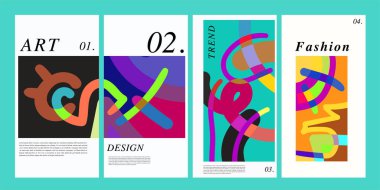 Poster, afiş ve sosyal medya hikayesi için vektör renkli sürrealite soyut arkaplan çizimi