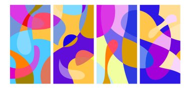 Vektör renkli sıvı soyut arkaplan kalıpları