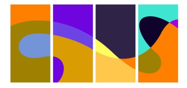 Vektör renkli sıvı soyut arkaplan kalıpları