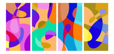 Vektör renkli sıvı soyut arkaplan kalıpları