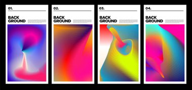 Poster ve afiş için vektör renkli sıvı soyut gökkuşağı arkaplanı