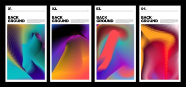 Poster ve afiş için vektör renkli sıvı soyut gökkuşağı arkaplanı