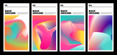 Poster ve afiş için vektör renkli sıvı soyut gökkuşağı arkaplanı