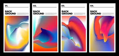 Poster ve afiş için vektör renkli sıvı soyut gökkuşağı arkaplanı