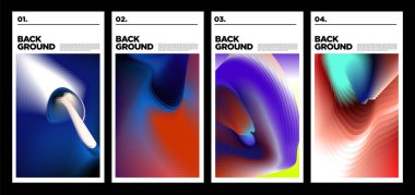 Poster ve afiş için vektör renkli sıvı soyut gökkuşağı arkaplanı