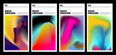 Poster ve afiş için vektör renkli sıvı soyut gökkuşağı arkaplanı