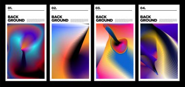 Poster ve afiş için vektör renkli sıvı soyut gökkuşağı arkaplanı