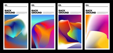 Poster ve afiş için vektör renkli sıvı soyut gökkuşağı arkaplanı