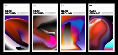 Poster ve afiş için vektör renkli sıvı soyut gökkuşağı arkaplanı