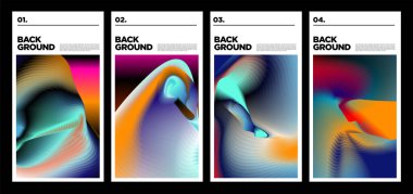 Poster ve afiş için vektör renkli sıvı soyut gökkuşağı arkaplanı