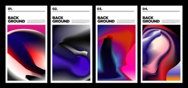 Poster ve afiş için vektör renkli sıvı soyut gökkuşağı arkaplanı