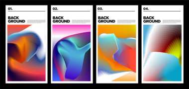 Poster ve afiş için vektör renkli sıvı soyut gökkuşağı arkaplanı