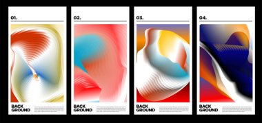 Poster ve afiş için vektör renkli sıvı soyut gökkuşağı arkaplanı