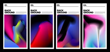 Poster ve afiş için vektör renkli sıvı soyut gökkuşağı arkaplanı