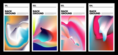 Poster ve afiş için vektör renkli sıvı soyut gökkuşağı arkaplanı