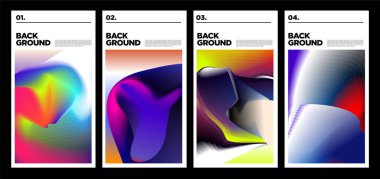 Poster ve afiş için vektör renkli sıvı soyut gökkuşağı arkaplanı