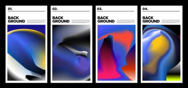 Poster ve afiş için vektör renkli sıvı soyut gökkuşağı arkaplanı