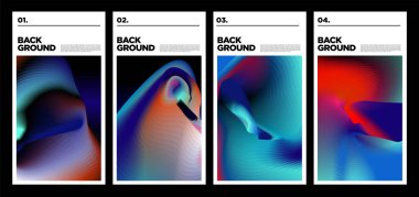 Poster ve afiş için vektör renkli sıvı soyut gökkuşağı arkaplanı