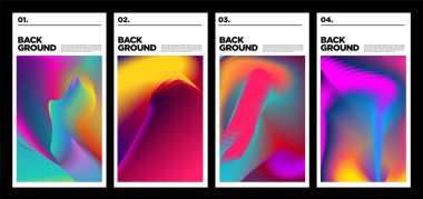 Poster ve afiş için vektör renkli sıvı soyut gökkuşağı arkaplanı