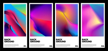 Poster ve afiş için vektör renkli sıvı soyut gökkuşağı arkaplanı