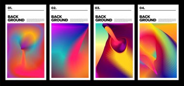 Poster ve afiş için vektör renkli sıvı soyut gökkuşağı arkaplanı