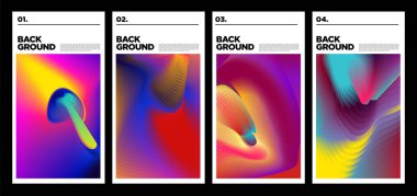 Poster ve afiş için vektör renkli sıvı soyut gökkuşağı arkaplanı