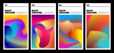 Poster ve afiş için vektör renkli sıvı soyut gökkuşağı arkaplanı