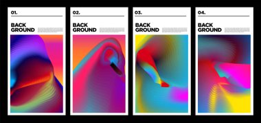 Poster ve afiş için vektör renkli sıvı soyut gökkuşağı arkaplanı