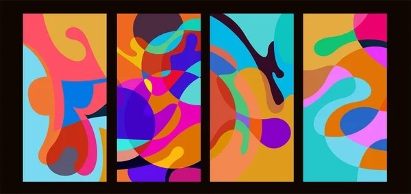 彩色抽象迷幻液体和流体背景模式 — 图库矢量图片