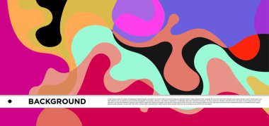 Vektör renkli sıvı ve sıvı soyut arkaplan