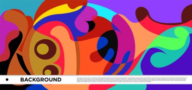 Vektör renkli sıvı ve sıvı soyut arkaplan