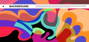 Vektör renkli sıvı ve sıvı soyut arkaplan