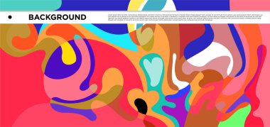 Vektör renkli sıvı ve sıvı soyut arkaplan