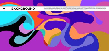 Vektör renkli sıvı ve sıvı soyut arkaplan