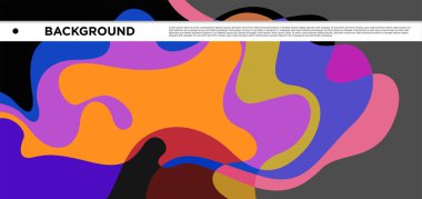 Vektör renkli sıvı ve sıvı soyut arkaplan