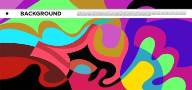 Vektör renkli sıvı ve sıvı soyut arkaplan