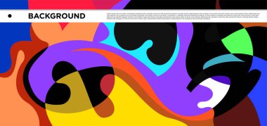 Vektör renkli sıvı ve sıvı soyut arkaplan