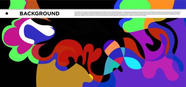 Vektör renkli sıvı ve sıvı soyut arkaplan