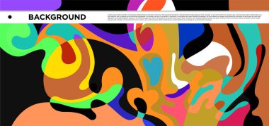 Vektör renkli sıvı ve sıvı soyut arkaplan