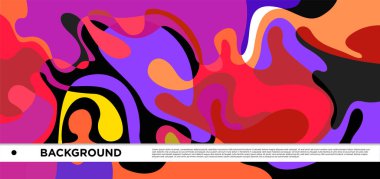 Vektör renkli sıvı ve sıvı soyut arkaplan